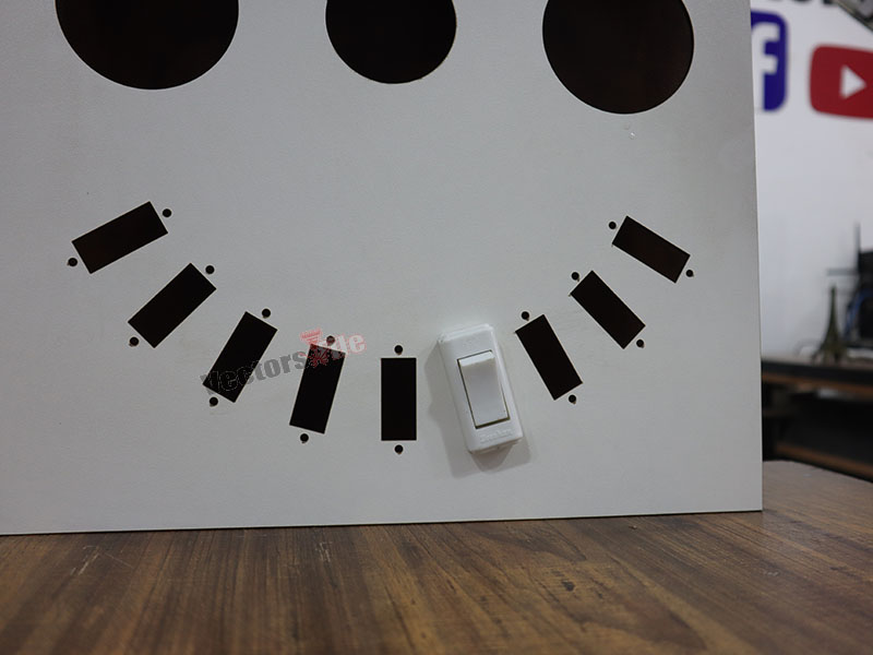 Laser Cut Electrical Switches and Lights Display Board Design