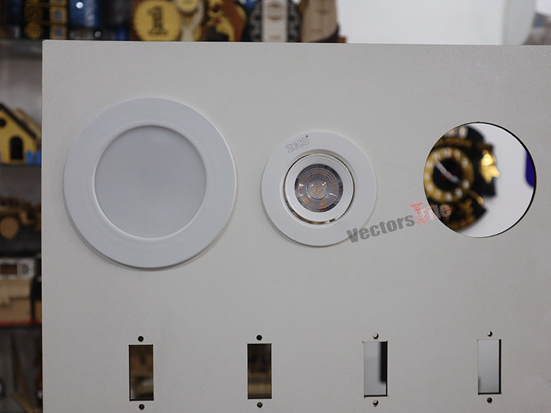 Laser Cut Electrical Switches and Lights Display Board Design