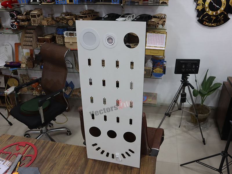 Laser Cut Electrical Switches and Lights Display Board Design