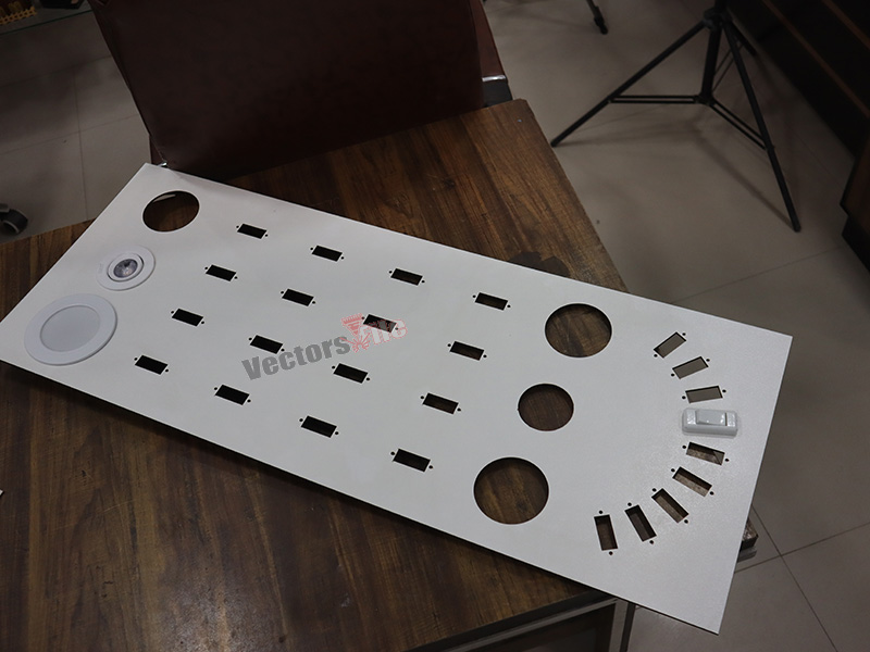 Laser Cut Electrical Switches and Lights Display Board Design