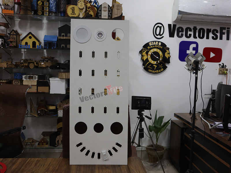Laser Cut Electrical Switches and Lights Display Board Design