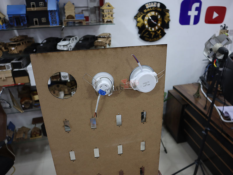 Laser Cut Electrical Switches and Lights Display Board Design