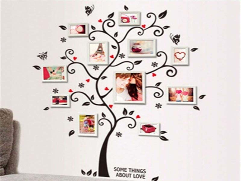 Laser Cut Wall Art Family Tree Photo Frame Design