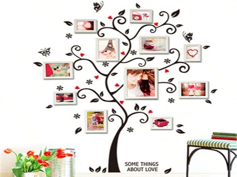 Laser Cut Wall Art Family Tree Photo Frame Design