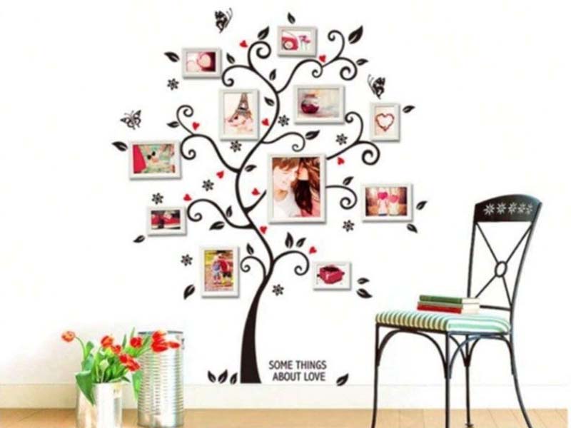 Laser Cut Wall Art Family Tree Photo Frame Design