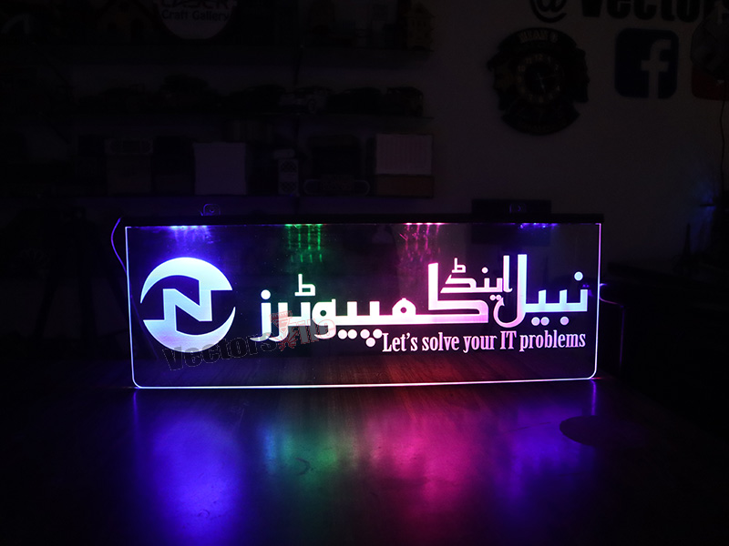 Laser Cut Personalized 3D Illusion Signboard Design Acrylic 3D Illusion Lamp