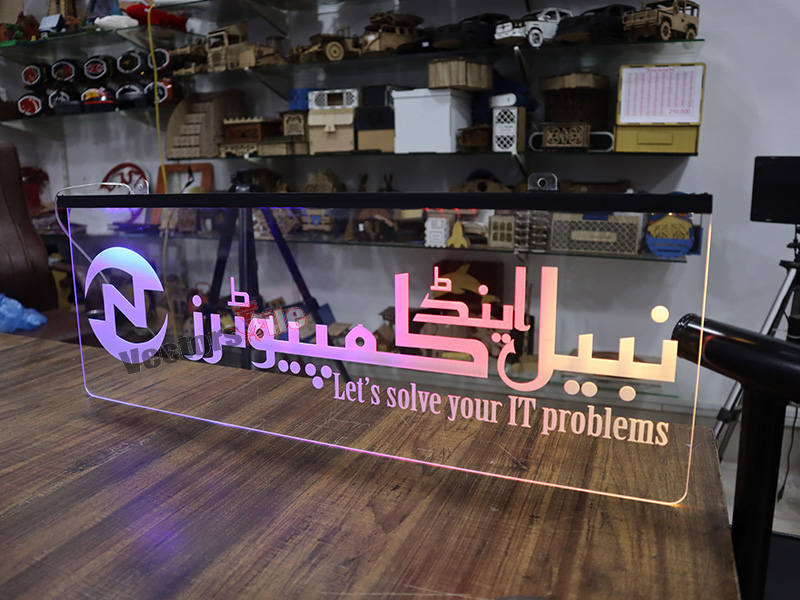 Laser Cut Personalized 3D Illusion Signboard Design Acrylic 3D Illusion Lamp