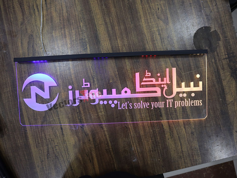 Laser Cut Personalized 3D Illusion Signboard Design Acrylic 3D Illusion Lamp