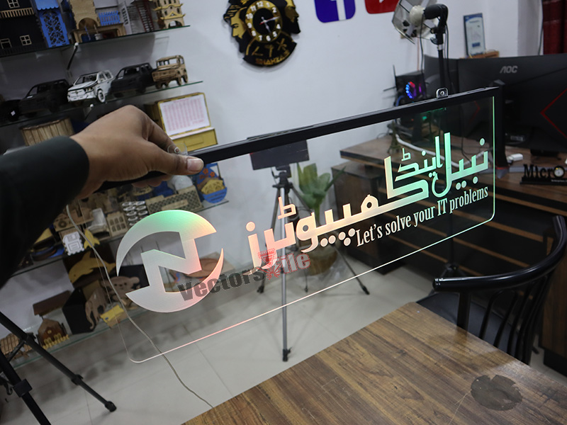 Laser Cut Personalized 3D Illusion Signboard Design Acrylic 3D Illusion Lamp