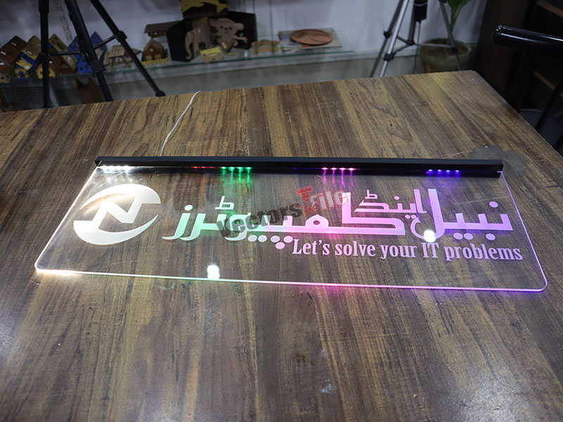 Laser Cut Personalized 3D Illusion Signboard Design Acrylic 3D Illusion Lamp