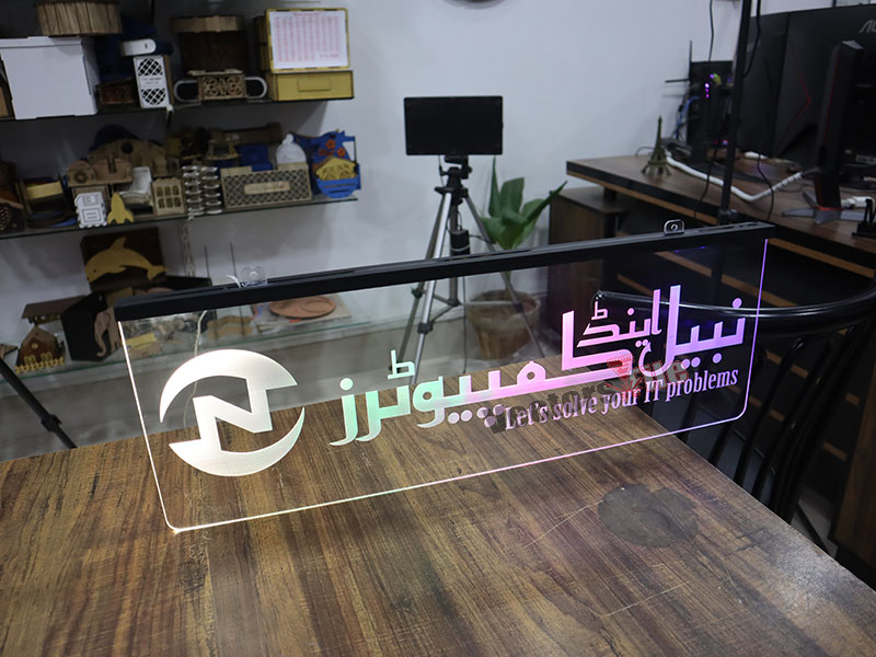 Laser Cut Personalized 3D Illusion Signboard Design Acrylic 3D Illusion Lamp
