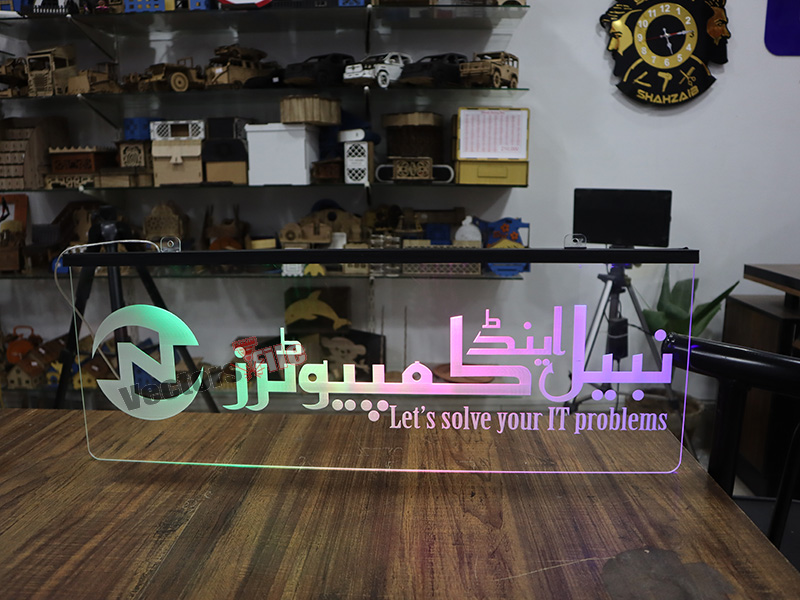Laser Cut Personalized 3D Illusion Signboard Design Acrylic 3D Illusion Lamp