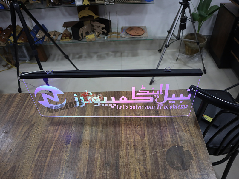 Laser Cut Personalized 3D Illusion Signboard Design Acrylic 3D Illusion Lamp