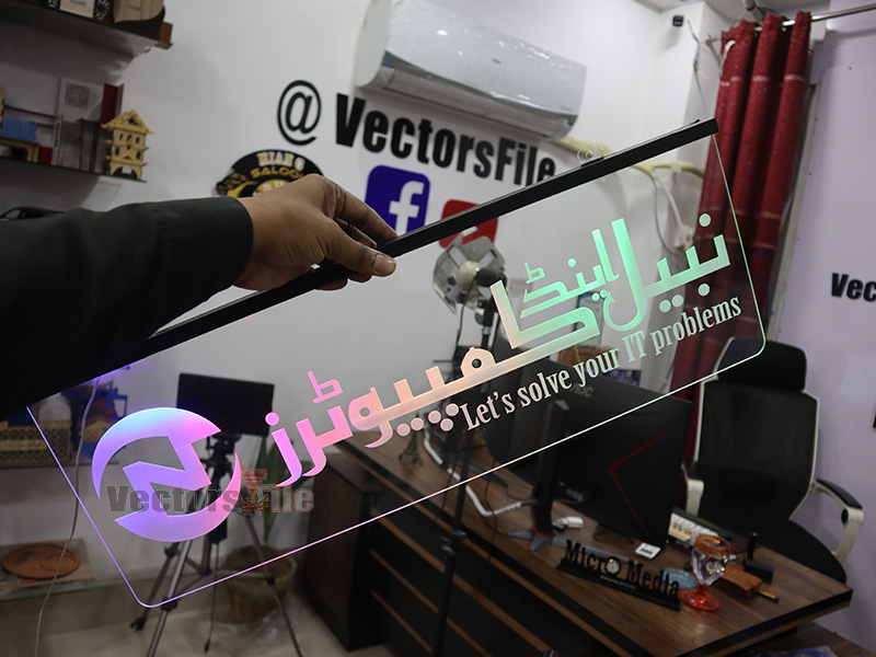 Laser Cut Personalized 3D Illusion Signboard Design Acrylic 3D Illusion Lamp