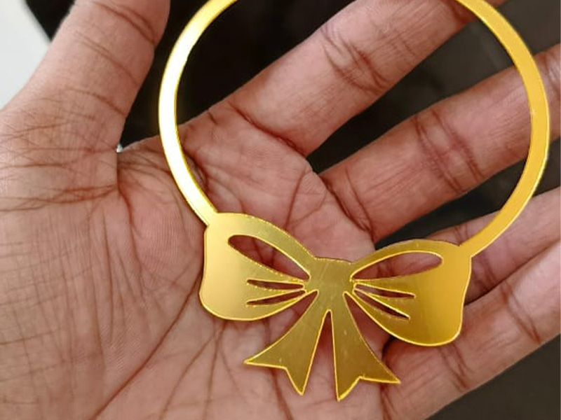 Laser Cut Acrylic Bow Cutouts Design