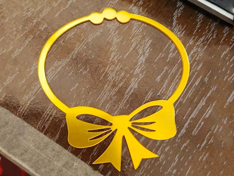 Laser Cut Acrylic Bow Cutouts Design