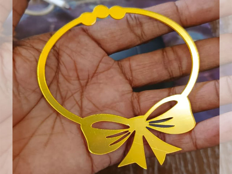 Laser Cut Acrylic Bow Cutouts Design