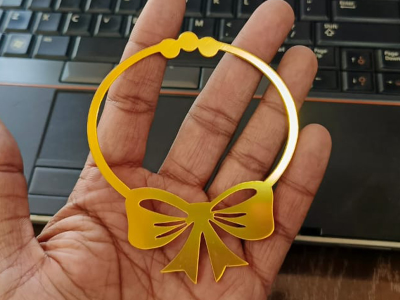 Laser Cut Acrylic Bow Cutouts Design