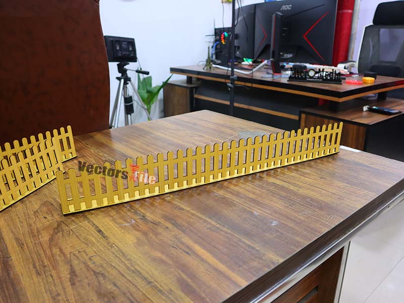 Laser Cut Miniature Wooden Decorative Border Fence Design