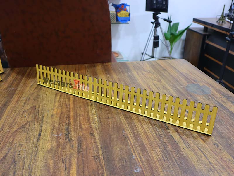 Laser Cut Miniature Wooden Decorative Border Fence Design