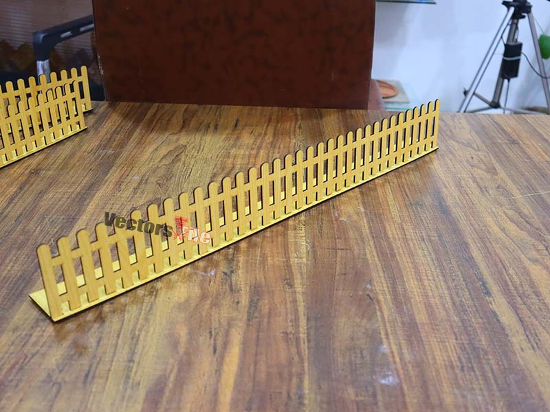 Laser Cut Miniature Wooden Decorative Border Fence Design