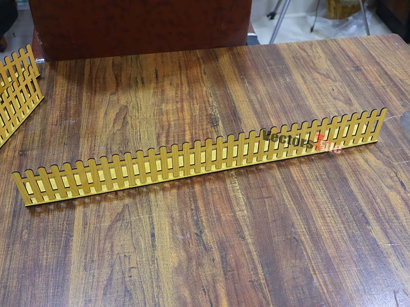 Laser Cut Miniature Wooden Decorative Border Fence Design
