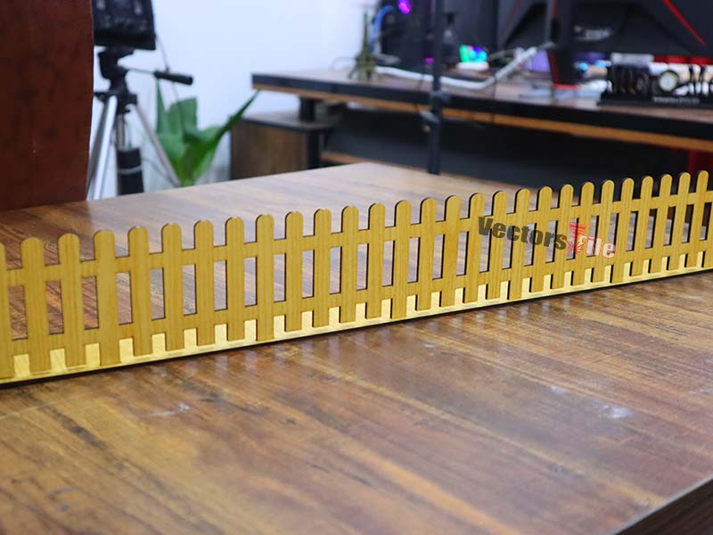 Laser Cut Miniature Wooden Decorative Border Fence Design