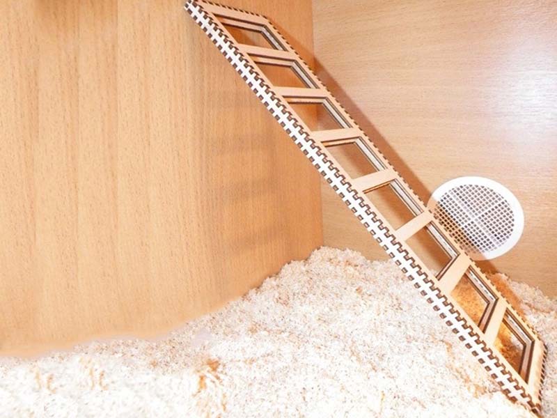 Laser Cut Wooden Ladder 3D Model Puzzle
