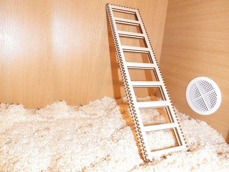 Laser Cut Wooden Ladder 3D Model Puzzle