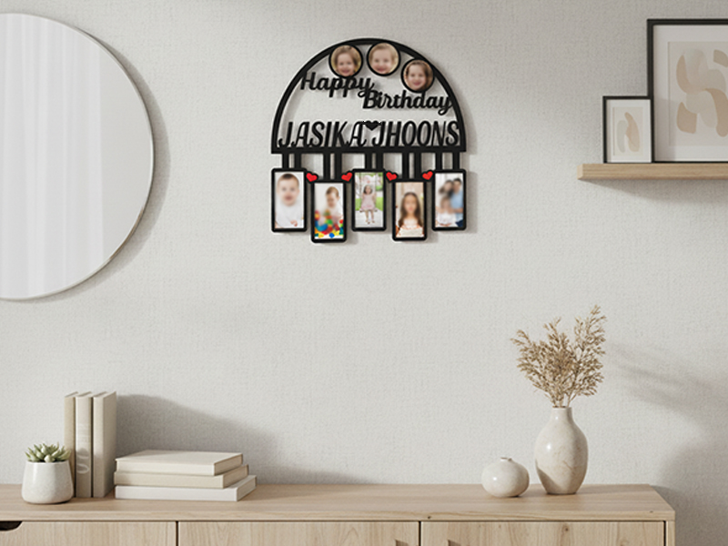 Laser Cut Happy Birthday Photo Frame Design