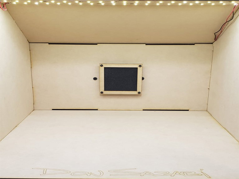 Laser Cut Wooden Spray Booth Model Design