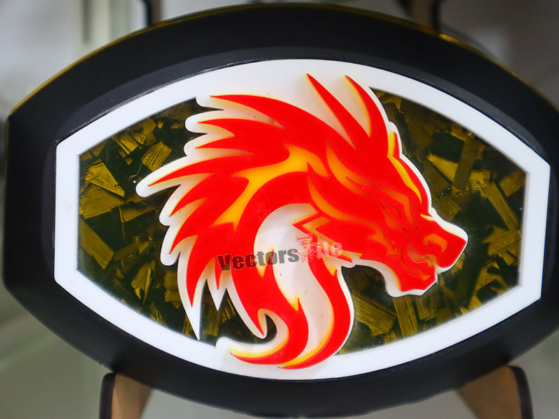 Laser Cut Acrylic Angry Dragon Cutout Template