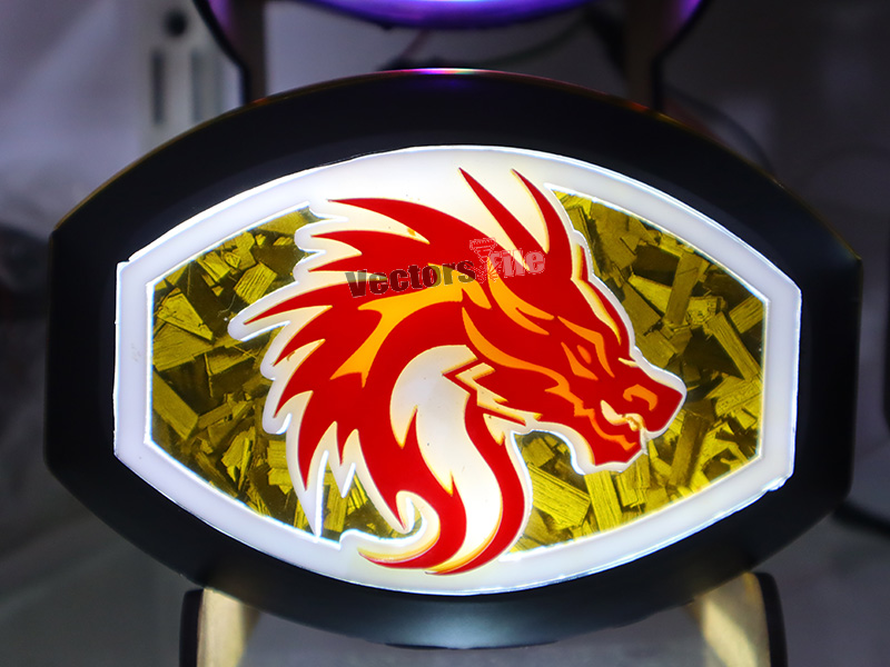 Laser Cut Acrylic Angry Dragon Cutout Template
