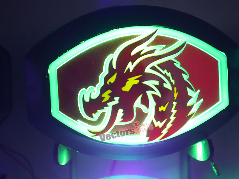 Laser Cut Dragon Face Cutouts Template