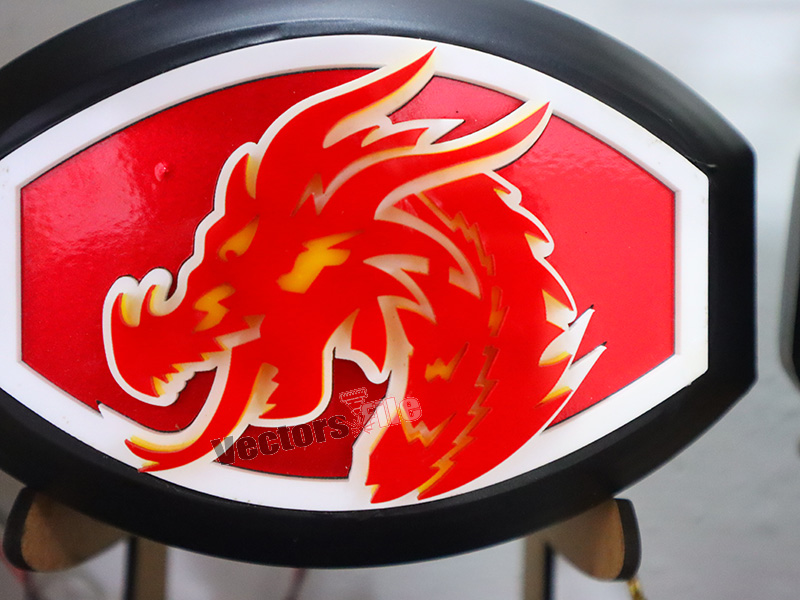 Laser Cut Dragon Face Cutouts Template