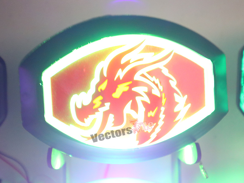 Laser Cut Dragon Face Cutouts Template