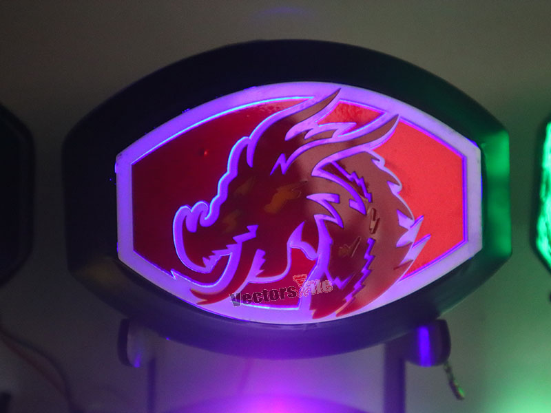 Laser Cut Dragon Face Cutouts Template