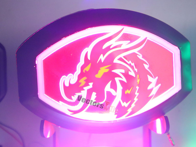 Laser Cut Dragon Face Cutouts Template