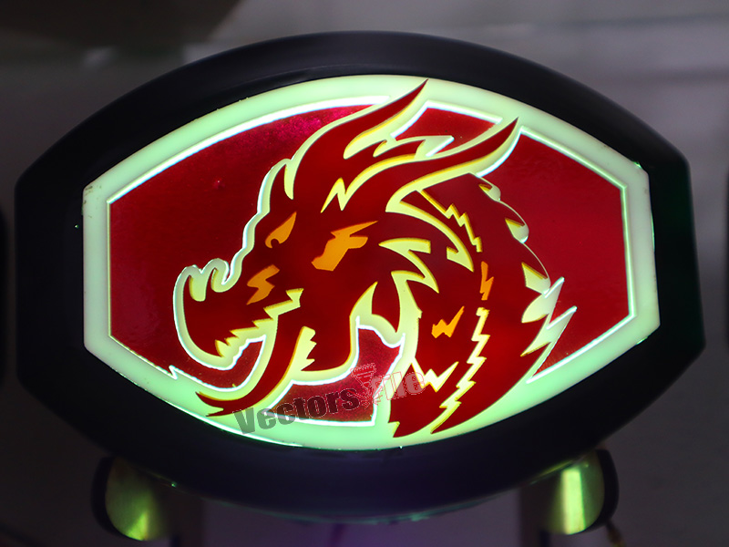 Laser Cut Dragon Face Cutouts Template