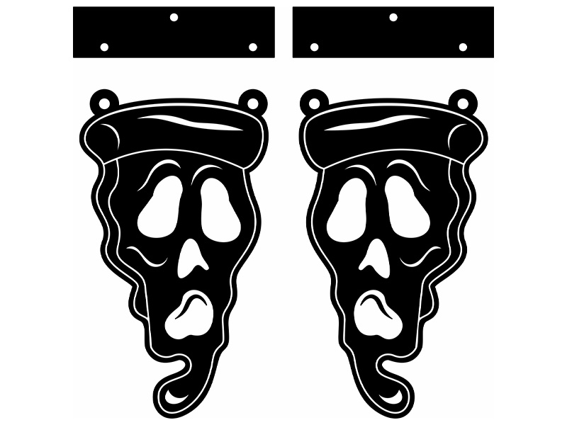 Laser Cut Spooky Ghost Halloween Earring Design