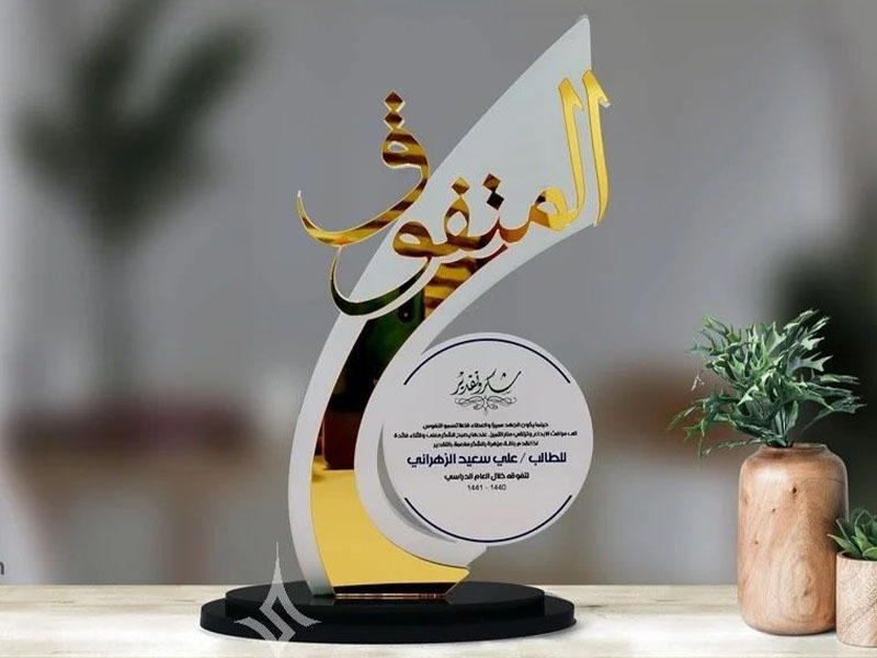 Laser Cut Personalized Appreciation Award Acrylic Trophy Design