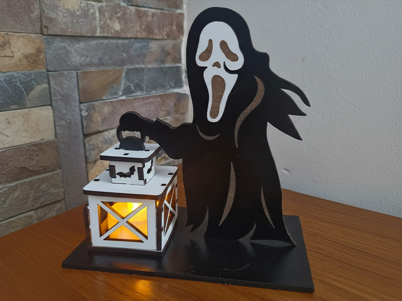 Laser Cut Halloween Scream Candle Holder Halloween Decor Idea
