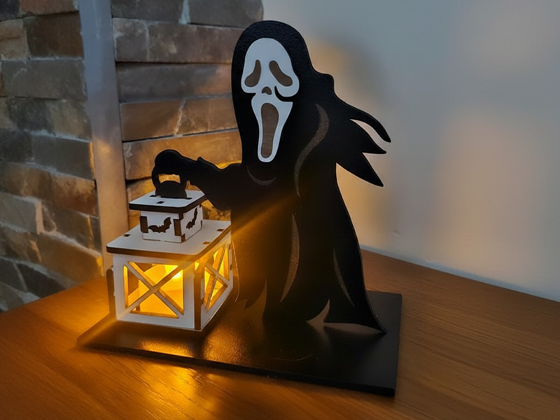Laser Cut Halloween Scream Candle Holder Halloween Decor Idea