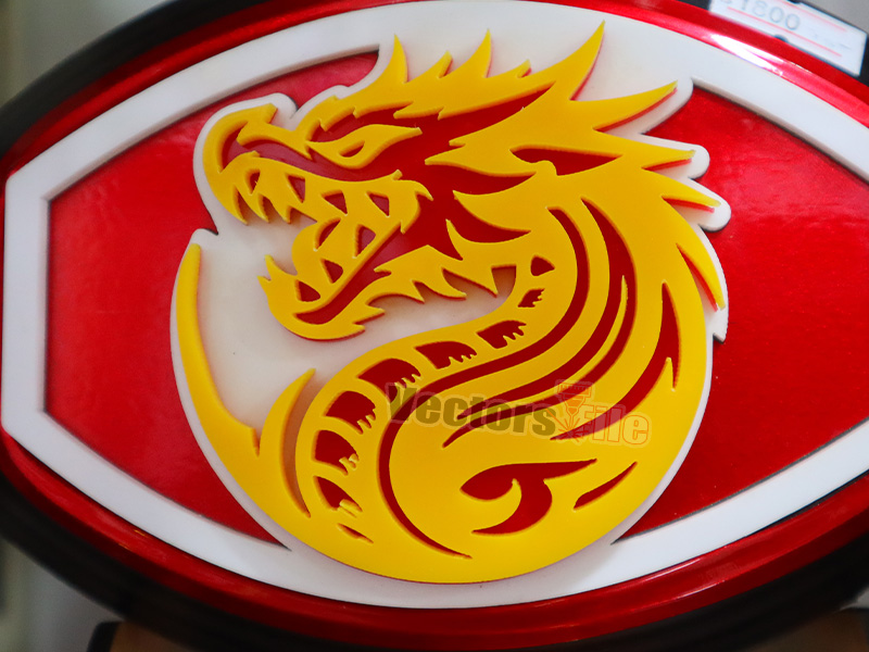 Laser Cut Dragon Face Acrylic Cutout Vector Design