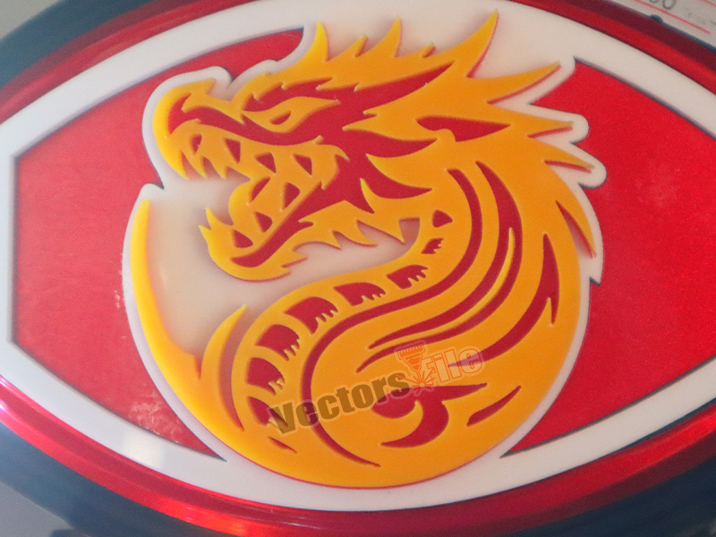 Laser Cut Dragon Face Acrylic Cutout Vector Design