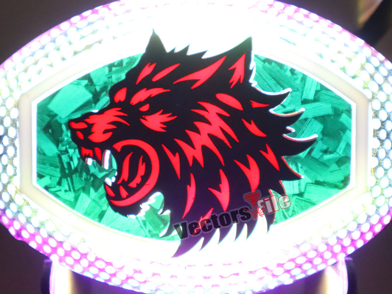 Laser Cut Angry Wolf Head Cutout Template