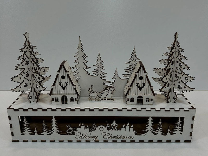 Laser Cut Christmas Nativity Village Scene Christmas Decor Idea