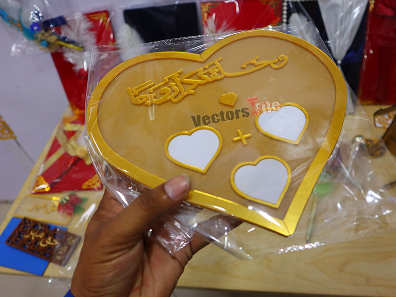 Laser Cut Heart Acrylic Nikah Thumb Impression Board