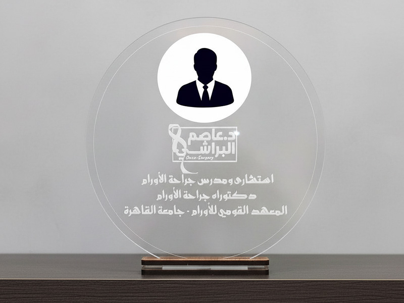 Laser Cut Acrylic Shield Round Shape Award Template