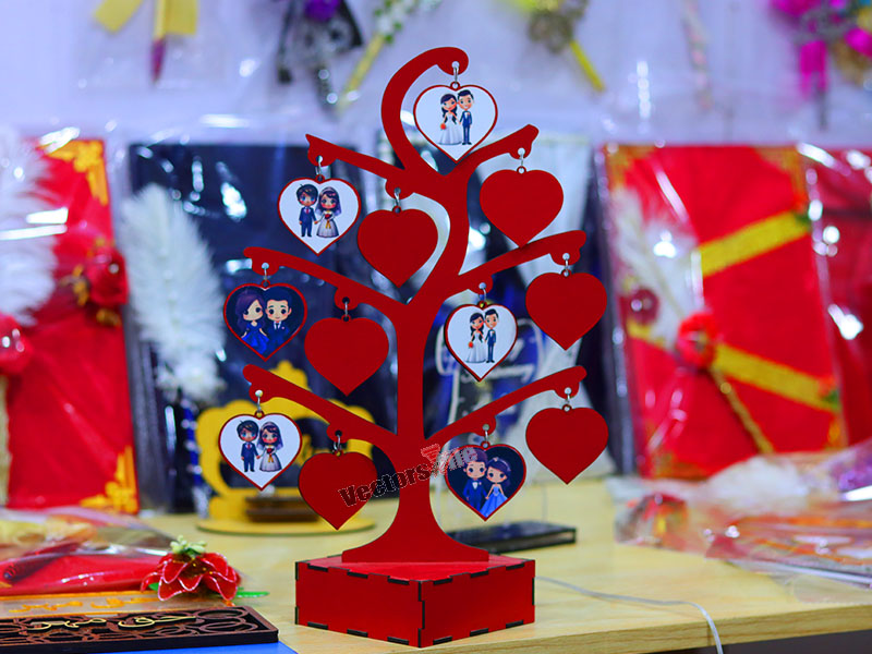 Laser Cut Family Tree Photo Frame Tree Shape Stand Design